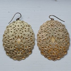 Gold filigree earrings